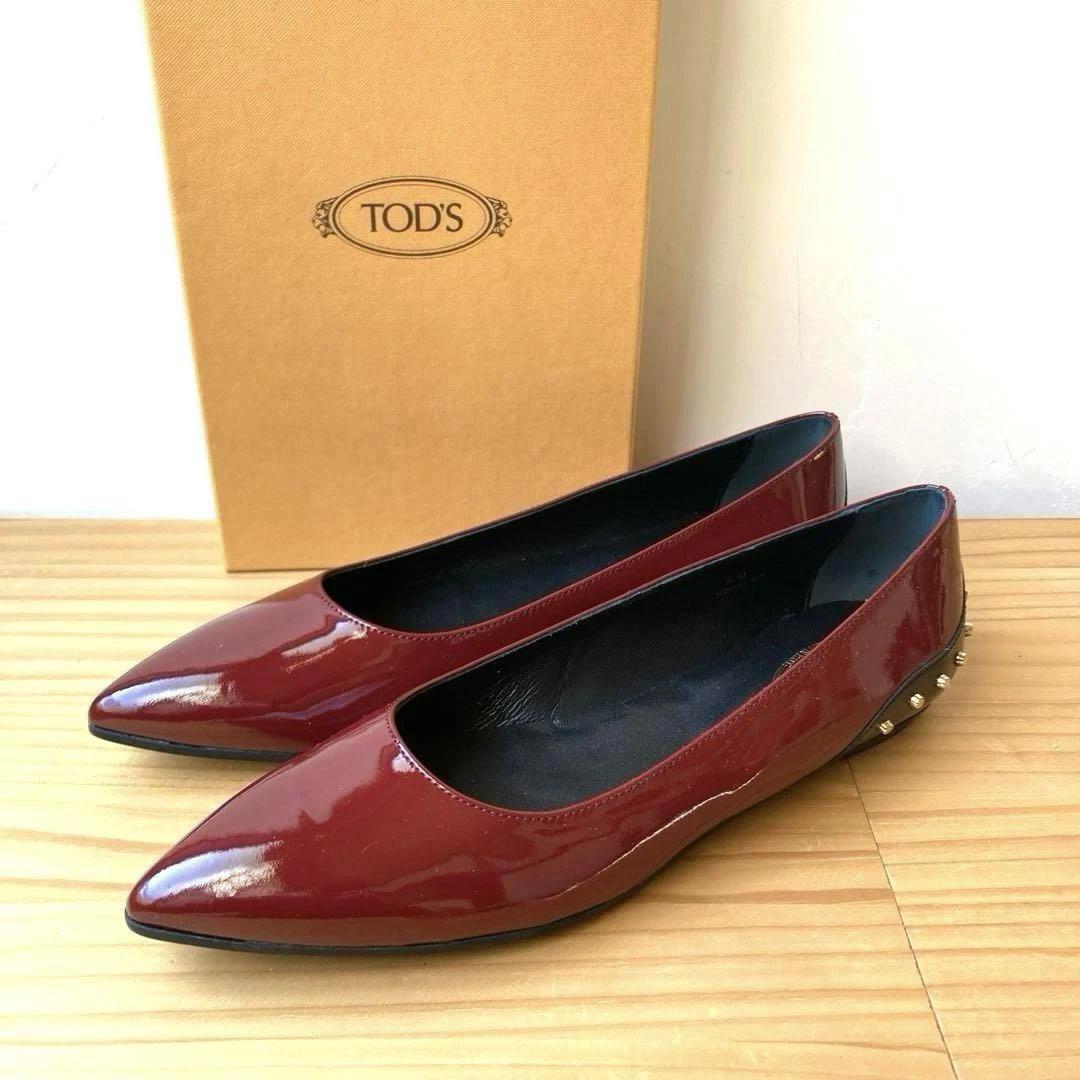 TOD’S Scarpe basse Tod's donna 9.0US smaltate borchie 40 25.5 edizione limitata rare modello L