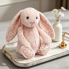 Jellycat Blossom Blush Bunny 'Cherry',Medium Plush Toy Gift with Tags + Dust Bag