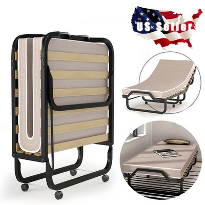Cama Plegable Con Colchón Sandwich Listones De Madera Catres Para Dormir Adultos