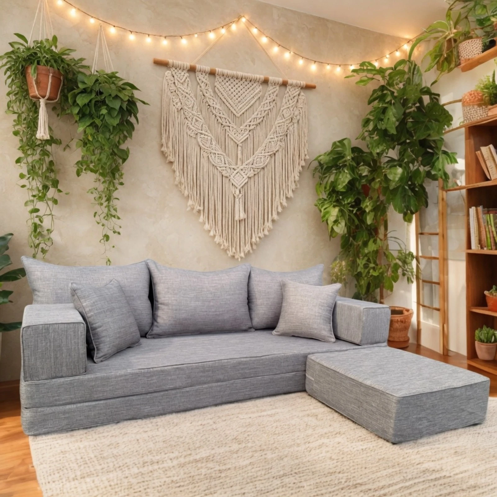 Bespoke Arabic MAJLIS Sofa | Bohemian Living Room Decor | Linen CORNER Sofa Set
Opens in a new windo