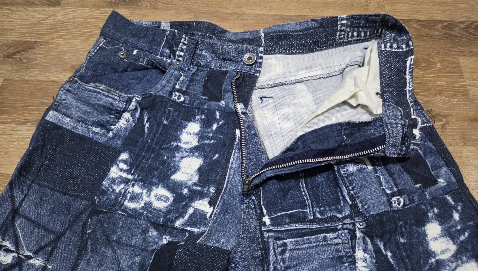 SACAI Pantaloni poesia True Vintage OG designer giapponese marca CC Kansai Yamamoto stampa completa