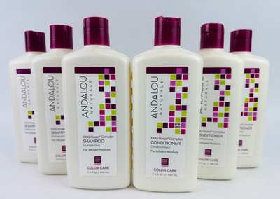 Andalou Naturals Shampoo & Conditioner Set, Complex Color Care 1000 Roses 3 Each