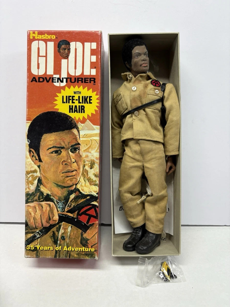 当時物　GIJOE ブラック・アドベンチャー　1970年 　BOX付　ビンテージ 1970 Hasbro 12″ G.I. Joe Complete Adventure Team African American