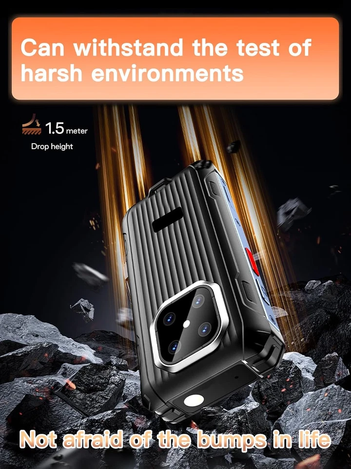 Mini-Smartphone, Android 12, Telefono Robusto Impermeabile IP68, 6 GB Di RAM + 1 - Immagine 3 di 4