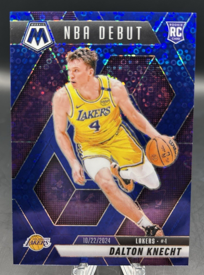 Dalton Knecht 2024-25 Mosaic NBA Debut Fast Break Blue Disco /85 RC Lakers