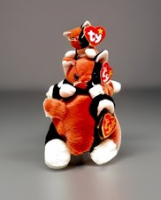 Ty Beanie Baby 'Chip the Cat' 1996 PVC , Beanie buddy & Teenie baby (3 cats)