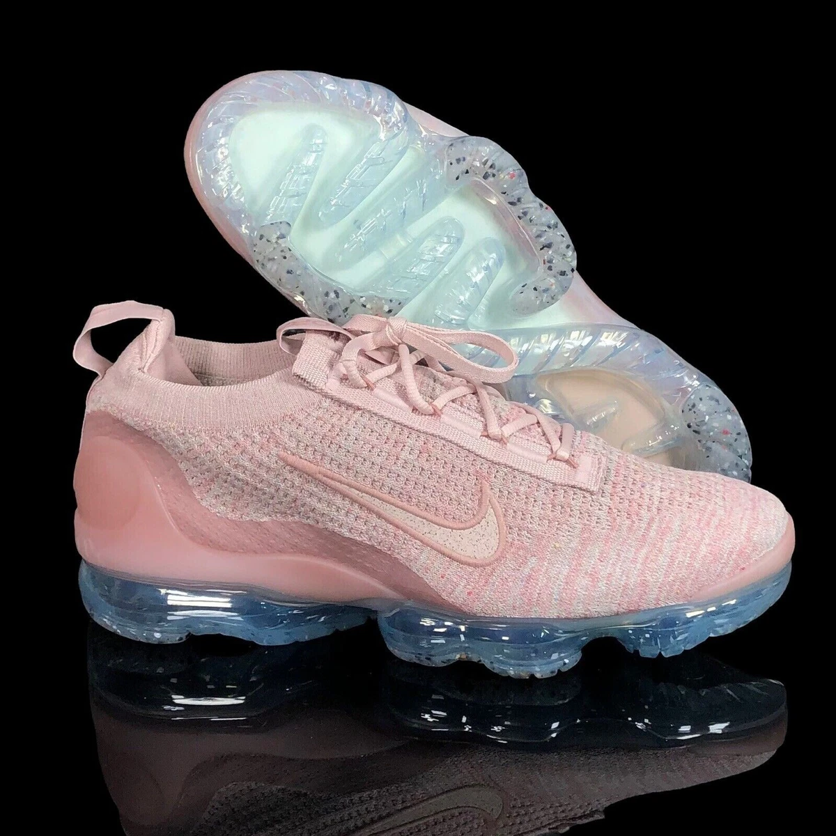 Swarovski Women's Vapormax Flyknit 3 Light Pink and Black 