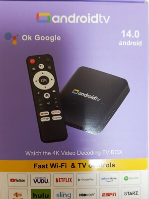 Android TV box 14 4K Ultra HD Google zertif.  S905L3-ATV 2/8GB Voice FB