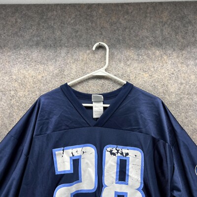 Tennessee Titans Jersey Men XL Chris Johnson 28 Blue Navy Shirt