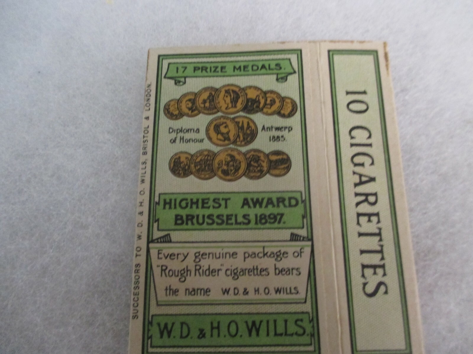 VINTAGE "ROUGH RIDER" CIGARETTES SLEEVE W.D. & H.O.WILLS eBay