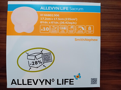 Allevyn Life Sacrum - haftender Wundverband 17,2cm x 17,2cm 10 Stk. Neu & OVP