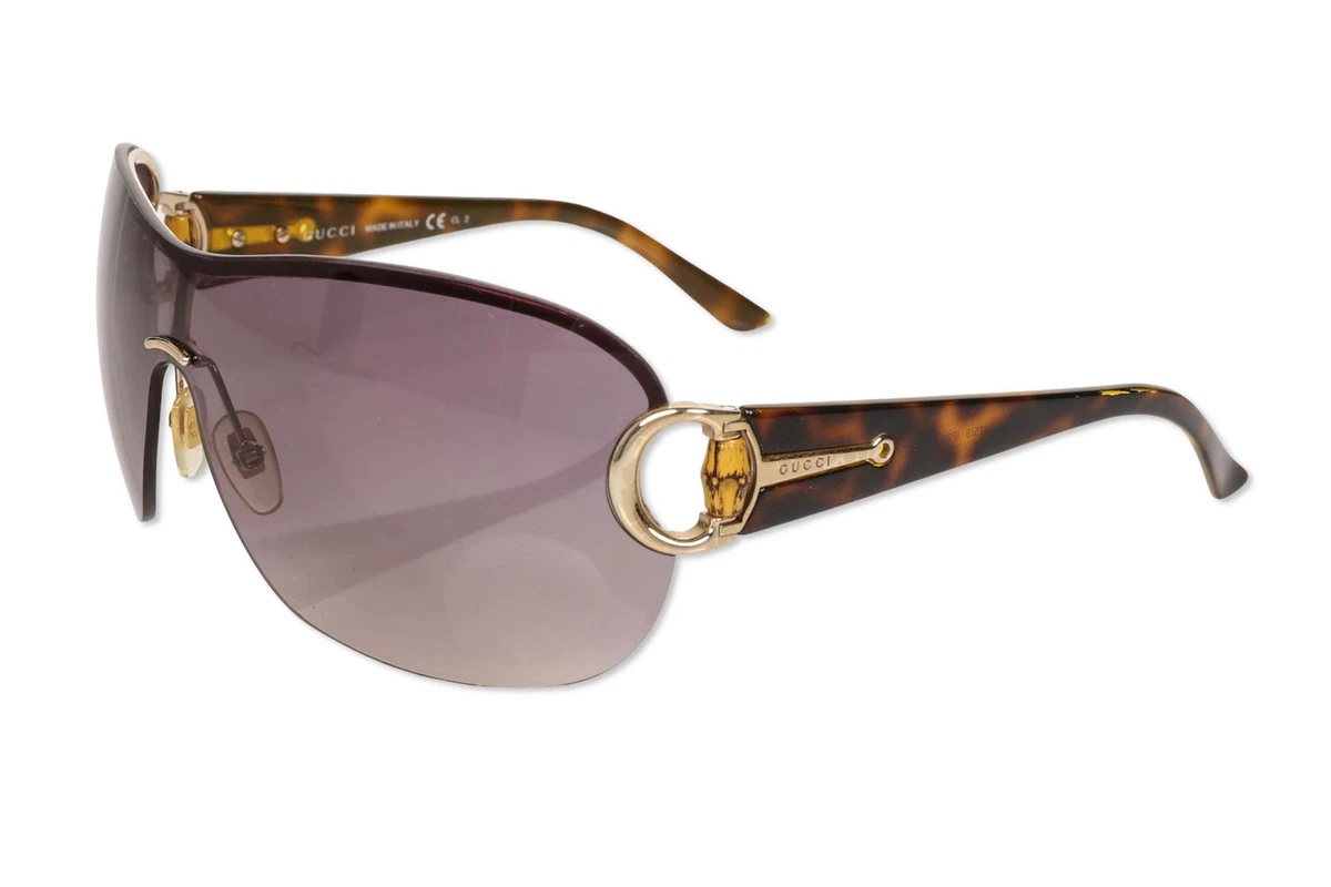 Gucci Sunglasses GG2737STRASS Vintage Y2K Horsebit Diamonds Wrap Brown 69-14-115 Gucci Horsebit Sunglasses - Etsy main image 4