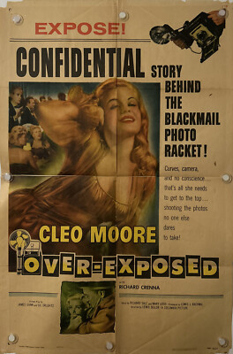 OVER-EXPOSED Original One Sheet Movie Poster - 1956