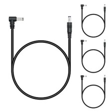DC 12V Power Extension Cable 0.5M/1.6FT 5.5mm x 2.1mm Male to Male 4PCS