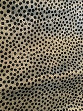 Polka Dot Satin Fabric-Super Soft Shiny Fabric Black Dots on Tan 44" X 106"