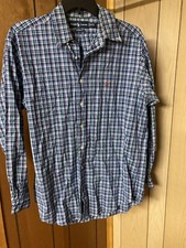 Ralph Lauren Classic Fit Button down Long sleeve shirt 16.5/Large Blue plaid