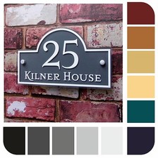HOUSE NUMBER SIGN DOOR ADDRESS PLAQUE PERSONALISED PROPERTY PLATE GLASS EFFECT