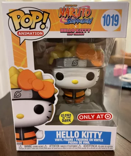 Funko Pop Naruto Hello Kitty 1019 GITD 🔥MINT - Target Exclusive