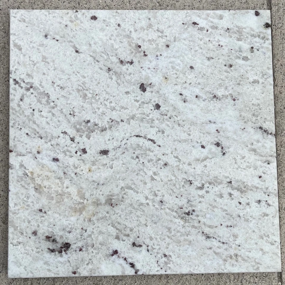 12x12 Azulejos Rubí Blanco Granito Remodelación Piedra Piso Pared CAJA DE 5 AZULEJOS T-13B Foto 2 de 4