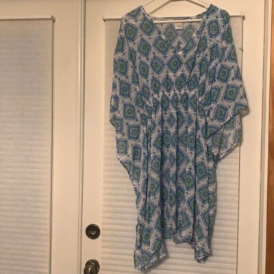 Rays and Waves Semi Sheer Coverup XL Beach Pool With Bag