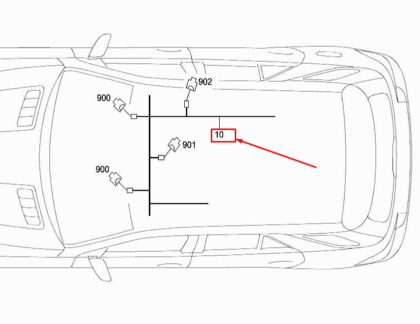 Faisceau de câbles de toit électrique MERCEDES-BENZ ML W166 A1665406308
