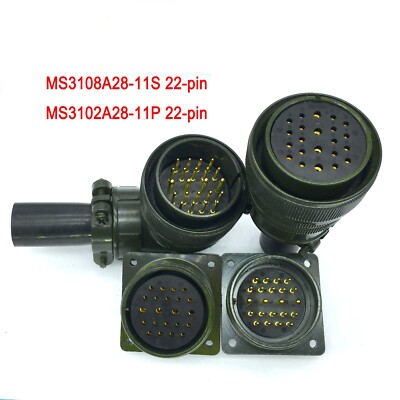 standard 22-pin Aviation plug servo motor plug MS3108A28-11S 3102A28-11P Reverse