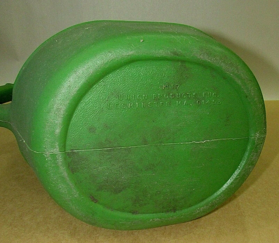 Antigo 1980 Leominster Union Produto EUA Molde de Sopro Lata de Água Plástica Verde GRÁTIS SH - Imagem 4 de 4