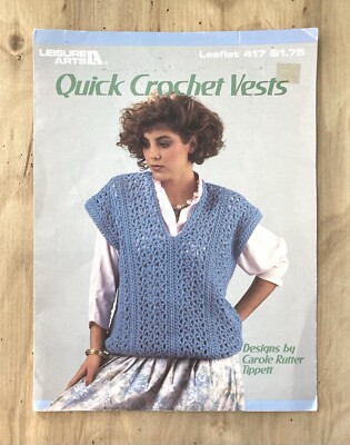 Leisure Arts Quick Crochet Vest 1986 Booklet
