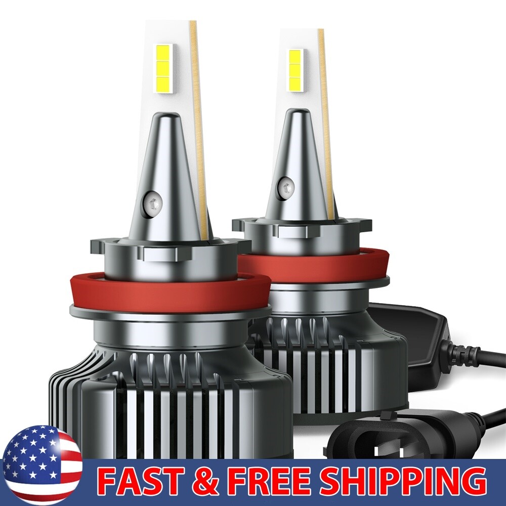 AUXITO H8 H11 LED Headlight Bulb Kit Hi Low Beam 16000LM 6000K CANBUS Error Free