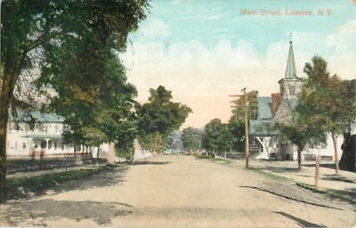 A Quiet Day On Main Street, Luzerne, New York NY 1910