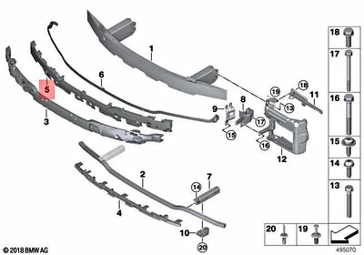 Genuine BMW M3 G20 330i 330iX M340i M340iX Sedan Impact Absorber  