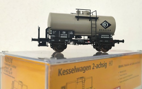 BRAWA 48898 DB Zwei-Achsen-Tankwagen Mit Plattform Ep. III Logo DEGUSSA | Zustand: Neu