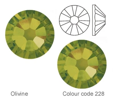 SWAROVSKI Crystals Olivine Foiled Flat-Back 2058* All Sizes - CLEARANCE