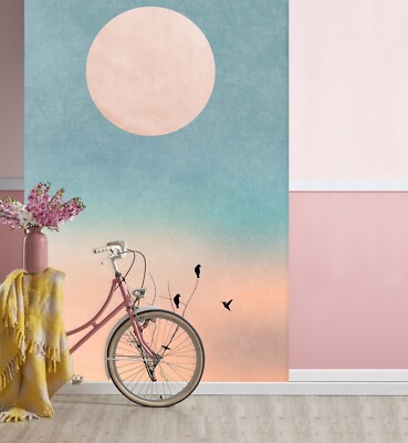 3D Moon Branch Bird A176 Wallpaper Wall Mural Self-adhesive Boris Draschoff Amy