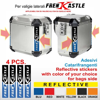 Adesivi Catarifrangenti valigie Frenk Castle BMW KTM HONDA
