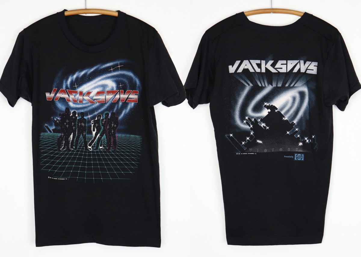 vintage 1984 Jackson Victory Tour Shirt - Black Unisex Shirt | eBay