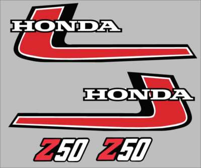 1976 Honda Z50 Gas Tank and Side Panel Decal Set AHRMA