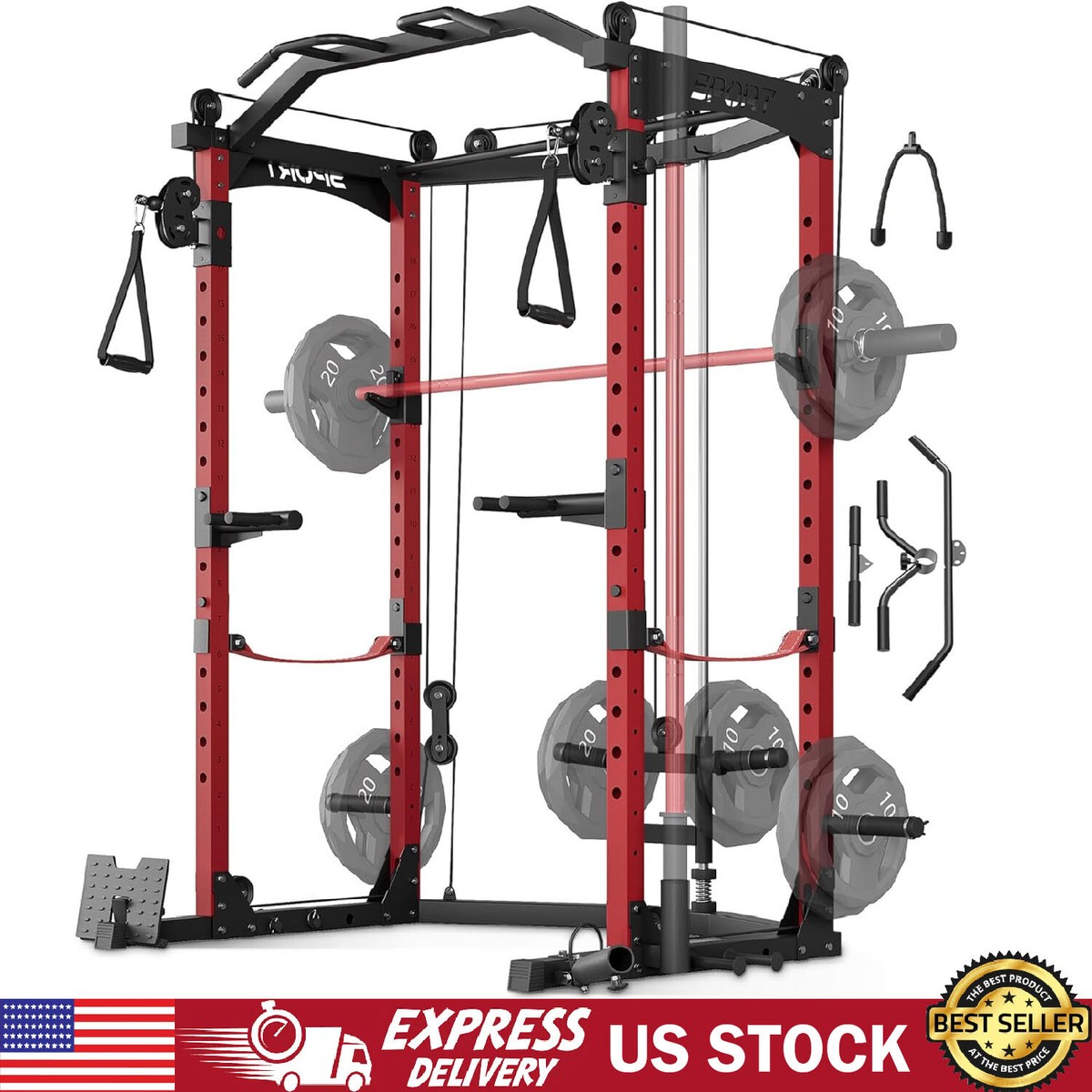 Power Cage Squat Rack Multi-Functional Power Rack Full Body