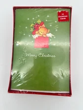 Vintage Unopened box of 15  Christmas cards-  Teddy Bear Present