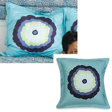 Amy Butler DREAM DAISY Poppy European Sham Completely Embroidered Organic Cotton