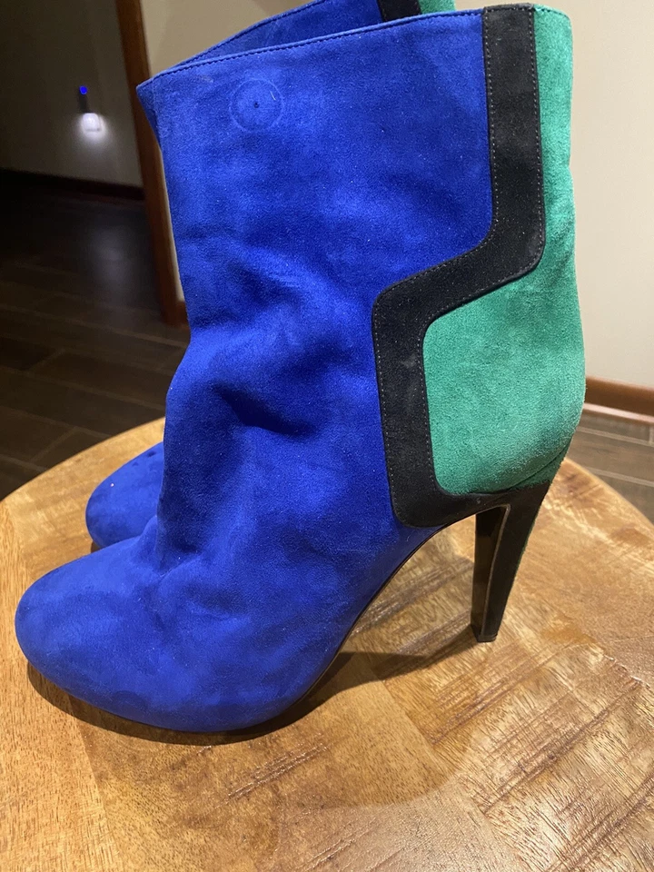 🔥Pierre Hardy Blue Green Multicolor Ankle Shoes Sz 36 US 5.5 Made In Italy! - Image 3 of 4