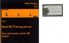 SBS Models 1/72 MACCHI MC 72 BRACING WIRE SET Photo Etch Set
