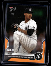 Luis Gil - 2021 MLB Topps Now #670 Orange 2/5 Parallel New York Yankees