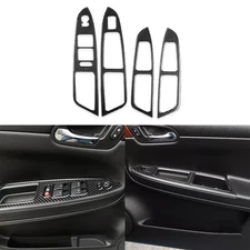 Real Carbon Fiber Window Lift Switch Panel Cover Trim For Chevrolet Impala 06-13