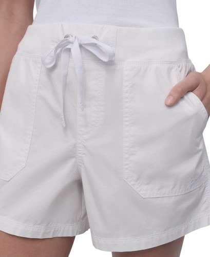 DKNY Sport Cargo Shorts Women's Small White Cotton Flat Front Drawstring PAL169 - Picture 3 of 12
