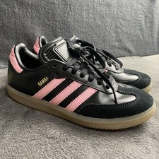 Adidas Samba Messi Men's Shoes Black/Pink/Gum Size 5 Womens 6.5 Light Wear Clean