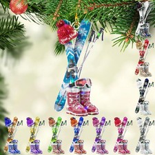 Personalized Skiing Christmas Ornament 2025, Custom Ski  Snowboard Ornaments, W