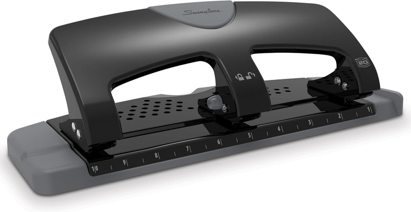 Swingline Smart Touch Compact 3-Hole Paper Punch, 20 Sheet Capacity