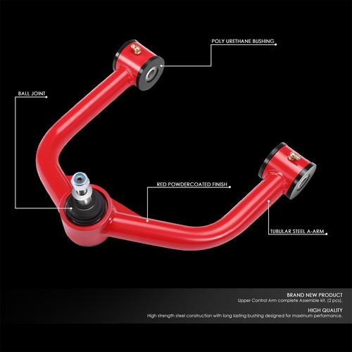 Pair Red 2-4" Lift Front Upper Control Arms for 2004-2024 QX56/80 Armada Titan - Picture 2 of 5