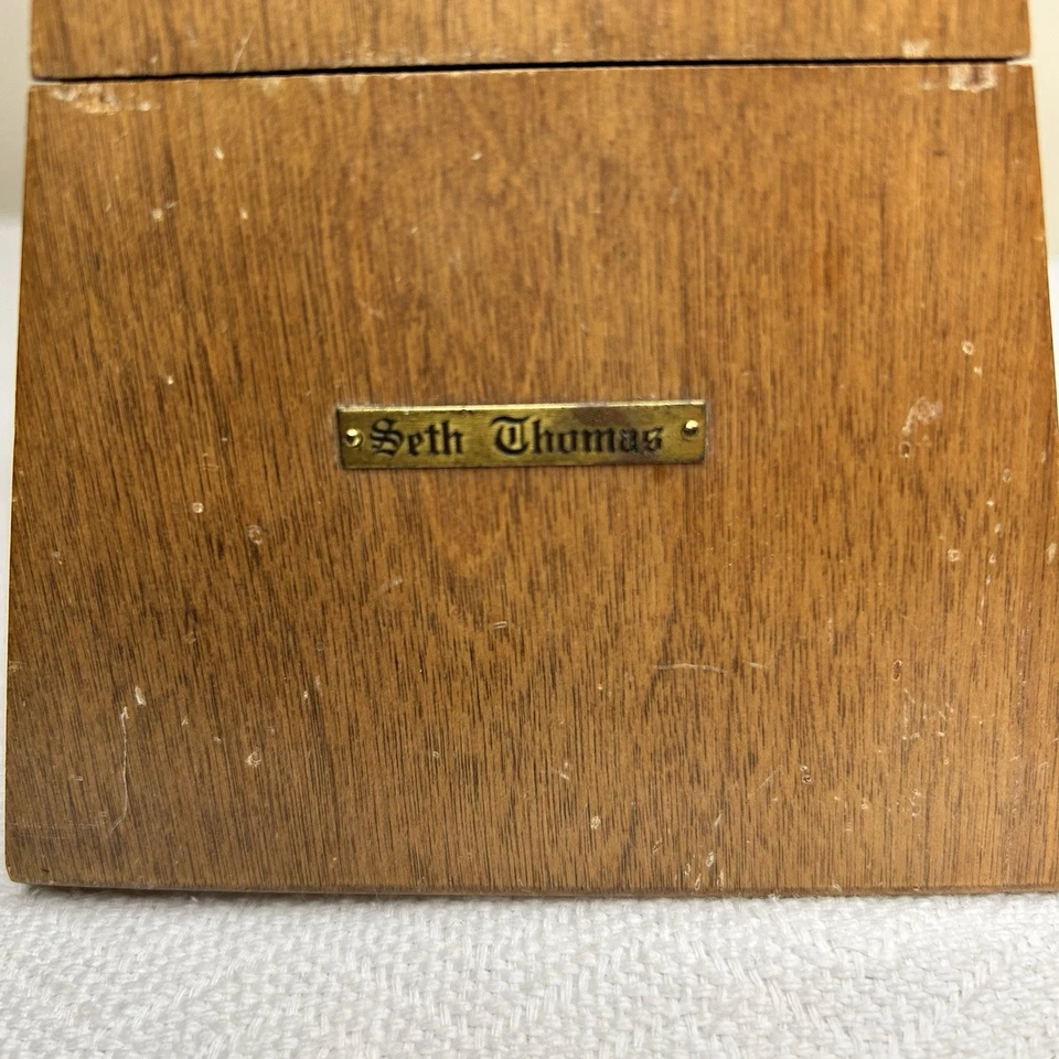 De Colección Seth Thomas Metrónomo De Maelzel Cuerda Guardián del Tiempo Madera Trabajo Retro Foto 2 de 4